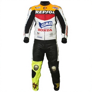 Traje de Carreras Repsol Zonda MotoCP de 1 Pieza en Piel de Vacuno/Canguro para Motociclistas/Traje de Motociclismo para Pilotos de Nivel Profesional - Product Image 1
