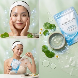 Masque facial éclaircissant à l'acide tranexamique, faible MOQ 4000 pièces, marque privée, emballage imprimé CMYK couleur, OEM ODM - Product Image 5