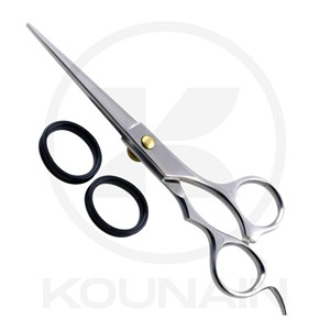 Professional Japanese Stainless Steel 420 Right-Handed <b>Barber</b> Scissors Blunt <b>Blade</b> Tip Medium Handle Non-Foldable Hair Cutting - Product Image 3