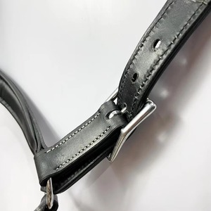 Harnais de polo en cuir et nylon durable pour chevaux, ajustement réglable, rembourrage doux, quincaillerie, design confortable, entraînement équestre - Product Image 4