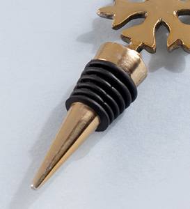 Tapón de Botella de Vino con Diseño de Copo de Nieve en Latón, Tapón de Vino Metálico Reutilizable, Sellador Decorativo para Botellas de Bar, Herramienta de Cocina y Bar - Product Image 4