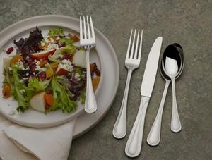 Juego de cubiertos de acero inoxidable chapado, tradicional, sostenible y de lujo, con cuchillo y tenedor, para bodas, a precio económico. - Product Image 2