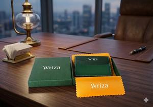 Portefeuille miniature en cuir microfibre unisexe Wriza Designer, porte-cartes de crédit avec lettre C, taille 3 pouces, boîte cadeau verte de luxe, style tendance - Product Image 2