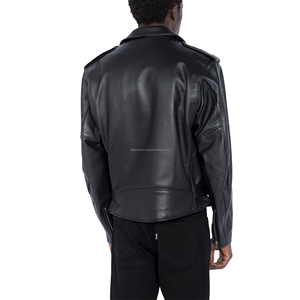 Fashion Leather Motorcycle <b>Jacket</b> <b>Men's</b> Premium Biker Rider Outerwear Custom Logo At Factory Price Manufacturer - Product Image 3