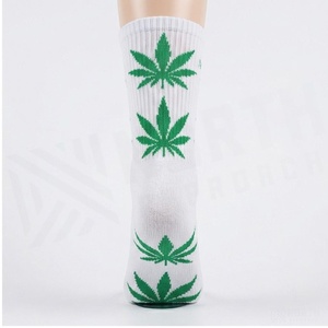 Chaussettes North Approach pour adultes, en coton respirant, imprimé feuilles vertes, blanches, décontractées, d'été - Product Image 2