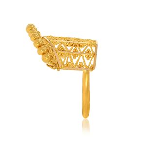 Luxury Ethiopian Traditional <b>Crown</b> Design Gold <b>Ring</b> for Women 18K Gold Plated Handmade Adjustable Statement <b>Ring</b> - Product Image 3