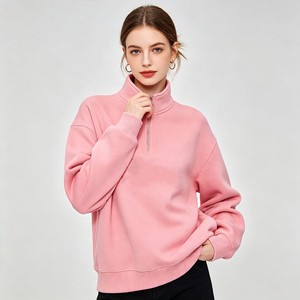 เสื้อสเวตเชิ้ตผู้หญิงสีกรมท่า คอกลม แขนยาว ผ้าถัก สีพื้น สไตล์ลำลอง สำหรับฤดูหนาว เป็นมิตรกับสิ่งแวดล้อม น้ำหนัก 200 กรัม ผ้าฝ้าย 100% ระบายอากาศได้ดี - Product Image 1