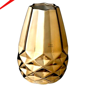 Vintage Look Handcrafted Metal Floor <b>Vase</b> <b>Gold</b> Hammered Finish with Modern Design Tabletop Flower <b>Vase</b> - Product Image 3