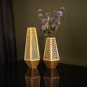 Modern Luxury Gold Abstract Patterned Metal Eco-Friendly Decorative <b>Vase</b> <b>Set</b> 3 Handcrafted Open Frame Iron <b>Vases</b> Home Wedding - Product Image 4