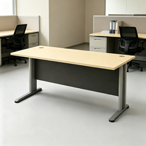 AY Office System 1 Modern Extendable Executive Desk Wall-Mount <b>File</b> <b>Drawer</b> Storage Durable Melamine Laminate Commercial Use - Product Image 1