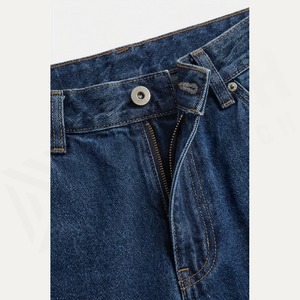 Pantalones Vaqueros Cargo de Cintura Alta para Hombre, Corte Holgado, Estilo Utilitario de Algodón, Color Sólido, Jeans Casuales de Otoño - Product Image 5