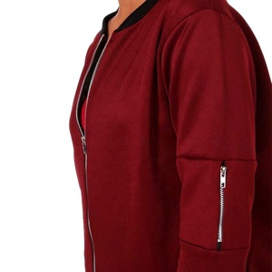 Meilleure vente Blouson aviateur pour femme prix de gros Veste universitaire avec doublure respirante en nylon viscose Type de traitement tricoté - Product Image 2