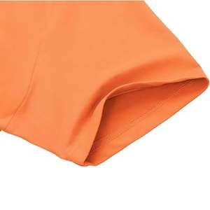 Polo à manches courtes pour homme, col zippé 1/4, 100% coton, couleur orange, style pull, t-shirt pour un usage décontracté, prix de gros. - Product Image 5