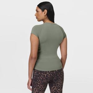 Pull Sexy pour femmes Sports Fitness Yoga Top Manches courtes et séchage rapide Logo personnalisé Offre Spéciale pour les sorties sportives d'été - Product Image 3