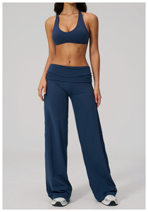 Conjunto de Yoga de 2 Piezas para Mujer, Ecológico, Transpirable, de Secado Rápido, Cintura Alta, Diseño Sólido, Holgado, para Ejercicio - Product Image 5