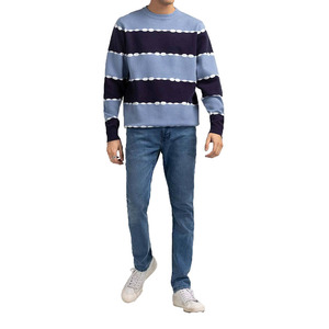 Vêtements en tricot personnalisés décontractés, pull pour homme, 100% coton tricoté, pull à col rond, manches longues, pulls pour homme - Product Image 1