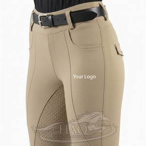 Leggings d'équitation pour femmes, tissu extensible respirant à quatre sens, grip en silicone pour l'entraînement - Product Image 1