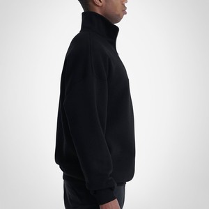Custom Oversized Half Zip Pullover Heavyweight Hoodies <b>Thick</b> <b>Fleece</b> Sweatshirt Premium Cotton 380G 400G Streetwear OEM Supplier - Product Image 3