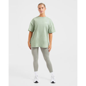 Camiseta Deportiva Ligera para Mujer, Talla Grande, Color Verde Salvia Claro, Mangas Cortas, Súper Suave, Diseño Relajado, Ideal para Gimnasio y Entrenamiento, Precio de Fábrica - Product Image 4