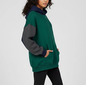 Sweat à capuche unisexe personnalisé en polaire, de luxe, épais, ample, coupe carrée et courte, pour hommes et femmes, modèle vierge - Product Image 3