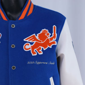 Chaqueta de lana de invierno con bordado de chenilla, parches personalizables al por mayor, chaqueta universitaria para hombre, chaqueta universitaria de moda urbana - Product Image 5