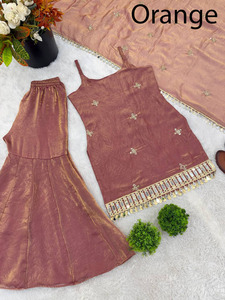 Indian & Pakistan Clothing Gharara Designs Punjabi Girl Sexy Beautiful Salwar Suit Neck Designs Sarara Woman Dress real Mirror - Product Image 4