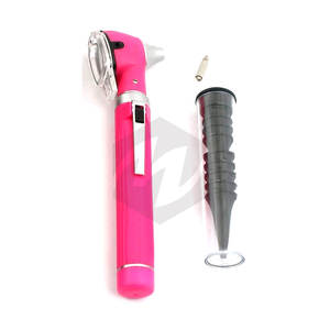 ชุดตรวจหูแบบพกพาพร้อมไฟส่องสว่าง  ไฟเบอร์ออปติกสีชมพู ขนาดพกพา สำหรับการวินิจฉัยทางหู คอ จมูก - Product Image 2