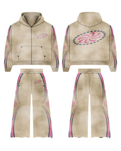 2026 New Stitched Solid Printed Men <b>Flared</b> Tracksuit Custom Made Anti Wrinkle Breathable Quick Dry Lightweight Tracksuit For Man - Product Image 1