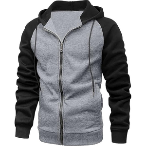 Sudadera con capucha para hombre al por mayor, forrada para primavera, de poliéster/algodón, con diseño de logotipo personalizado, cremallera, forro polar térmico, multicolor digital, con bolsillos - Product Image 3