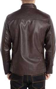 Chaqueta de Cuero para Hombre, con Cuello Alto, Forro de Piel de Oveja Genuina, con Logotipo Frontal, Modelo 2026, Impermeable y Transpirable - Product Image 2