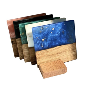 Posavasos de Resina y Madera de Acacia para Bebidas, Posavasos de Madera para Mesa de Café, Decoración de Mesa, Arte Decorativo para Bar, Cocina y Hogar - Product Image 2