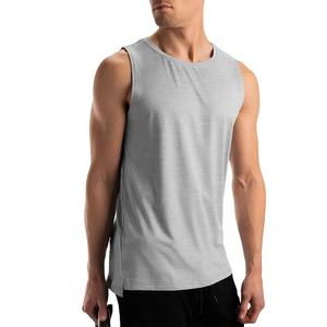 Camiseta sin mangas de gimnasio de algodón 100% ligera para hombre Chaleco deportivo y de entrenamiento activo personalizado | Ropa deportiva transpirable Camisetas sin mangas para hombre - Product Image 1