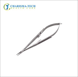 CHARISMATECH Portaagujas Micro Castroviejo Premium Recto con Bloqueo, Acero Inoxidable de Grado Quirúrgico, Precisión para Sutura Micro - Product Image 1
