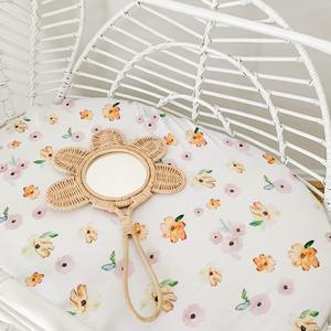Adorables miroirs en rotin en forme de fleur pour les tout-petits, prix bas, petit miroir à main. - Product Image 5