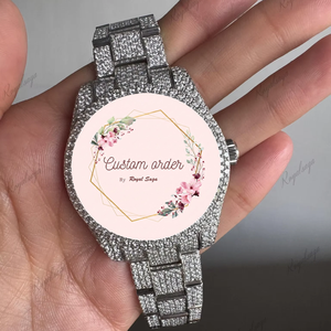 Reloj de Hombre de Alta Calidad Personalizado, Mecánico, con Cristal de Zafiro, 41 mm, Acero Inoxidable, Completamente Cubierto de Diamantes Moissanite VVS - Product Image 2