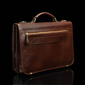 Contemporary Slim Leather Briefcase for Men Business Laptop <b>Bag</b> Lightweight Office <b>Work</b> <b>Bag</b> Custom Logo OEM ODM Wholesale - Product Image 2