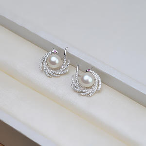 Ensemble de boucles d'oreilles en argent S925, anneaux ouverts, boucles d'oreilles en forme de phénix, accessoires de bijoux DIY, porte-perles vide, personnalisé pour - Product Image 4