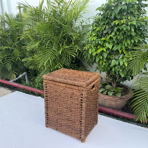 Coffret de 2 boîtes écologiques en jonc de mer brun - Product Image 1