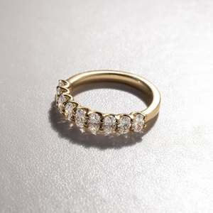 แหวนแต่งงานแบบสั่งทำพิเศษสำหรับผู้หญิง VVS Diam ทอง 10K/14K/18K ประดับเพชรโมอิสซาไนต์ทรงรีแบบฝังหนามเตย ระยิบระยับ VVS โรแมนติกแบบปรับแต่งได้ - Product Image 2