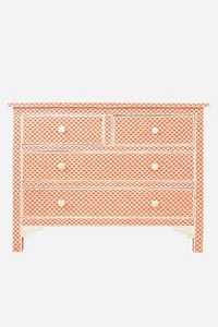 Cabinet de rangement moderne de luxe à motifs floraux avec incrustations en os, finition polie, pour salon, chambre, salle à manger, entrepôt, maison - Product Image 1