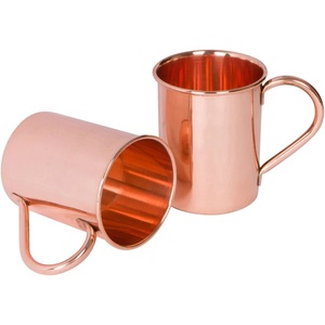 Mug à Moscow Mule en cuivre naturel, vaisselle de bar en cuivre durable, fabriqué et fourni par un fabricant indien. - Product Image 3
