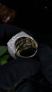 Moissanite Iced Out <b>Ring</b> Hip Hop Statement <b>Ring</b> Luxury <b>Mens</b> Jewelry Diamond Look Fashion <b>Ring</b> - Product Image 6