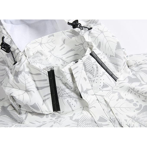 Two Way <b>Zipper</b> <b>Jacket</b> <b>With</b> Chin Guard Ventilation Opening On Back Elastic Waistband Windbreaker <b>Jacket</b> - Product Image 4