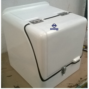 FIBRECRAFTS INDIA MODEL H-MILK DELIVERY BOX 50L FRP Boîte arrière de moto pour la livraison de lait et de nourriture - Product Image 2