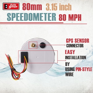 Nuevo Velocímetro GPS Analógico de 80 mm y 7 Colores, 80 MPH, Odómetro, 12V/24V, IP67, Impermeable, para Automóviles y Embarcaciones - Product Image 4