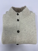 Veste d'hiver en laine beige pour homme avec fausse fourrure et double fermeture