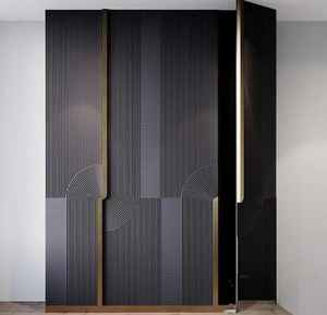 ตู้เสื้อผ้าสั่งทำพิเศษ ดีไซน์ตามสั่ง ผิวไม้ขัดเงา ผู้ผลิตตู้เสื้อผ้าสั่งทำ ตู้เสื้อผ้าทำมือจำนวนมาก - Product Image 2