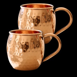 Premium Handcrafted <b>Copper</b> Moscow Mule Mugs Set of 4 – 16oz Hammered Solid <b>Copper</b> <b>Cups</b> BPA-Free & Lacquer-Free Elegant Gift - Product Image 3