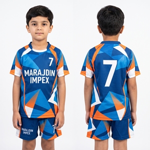 ชุดยูนิฟอร์มรักบี้เด็กแบบสั่งทำพิเศษ ชุดเสื้อและกางเกงรักบี้เยาวชนแบบซับลิเมชั่น ชุดรักบี้ทีมแบบกำหนดเองได้ รับผลิตแบบ OEM ODM ขายส่งจากโรงงาน - Product Image 3