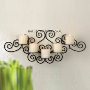 Aplique de Pared Exterior con Marco Metálico, Portavelas de Vidrio Transparente, Acero Inoxidable de la Mejor Calidad, Acabado Pulido Brillante, Portavelas Único de Concreto - Product Image 5